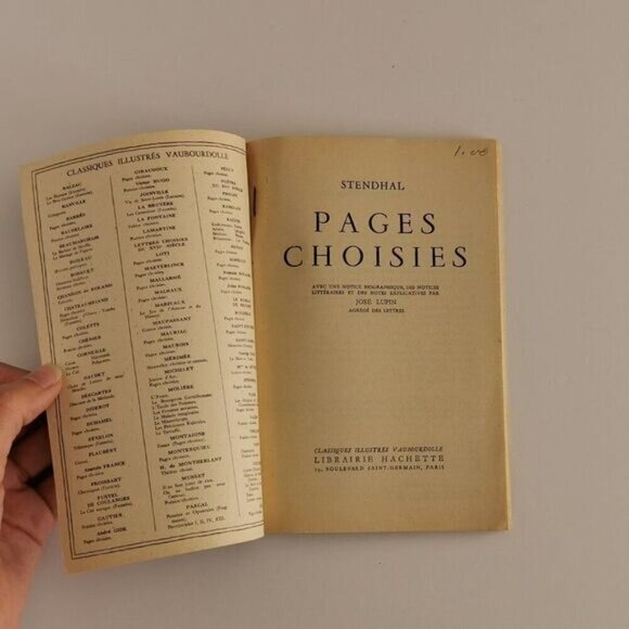 1957 Stendahl Pages Choisies French Literature Book - Picture 5 of 8